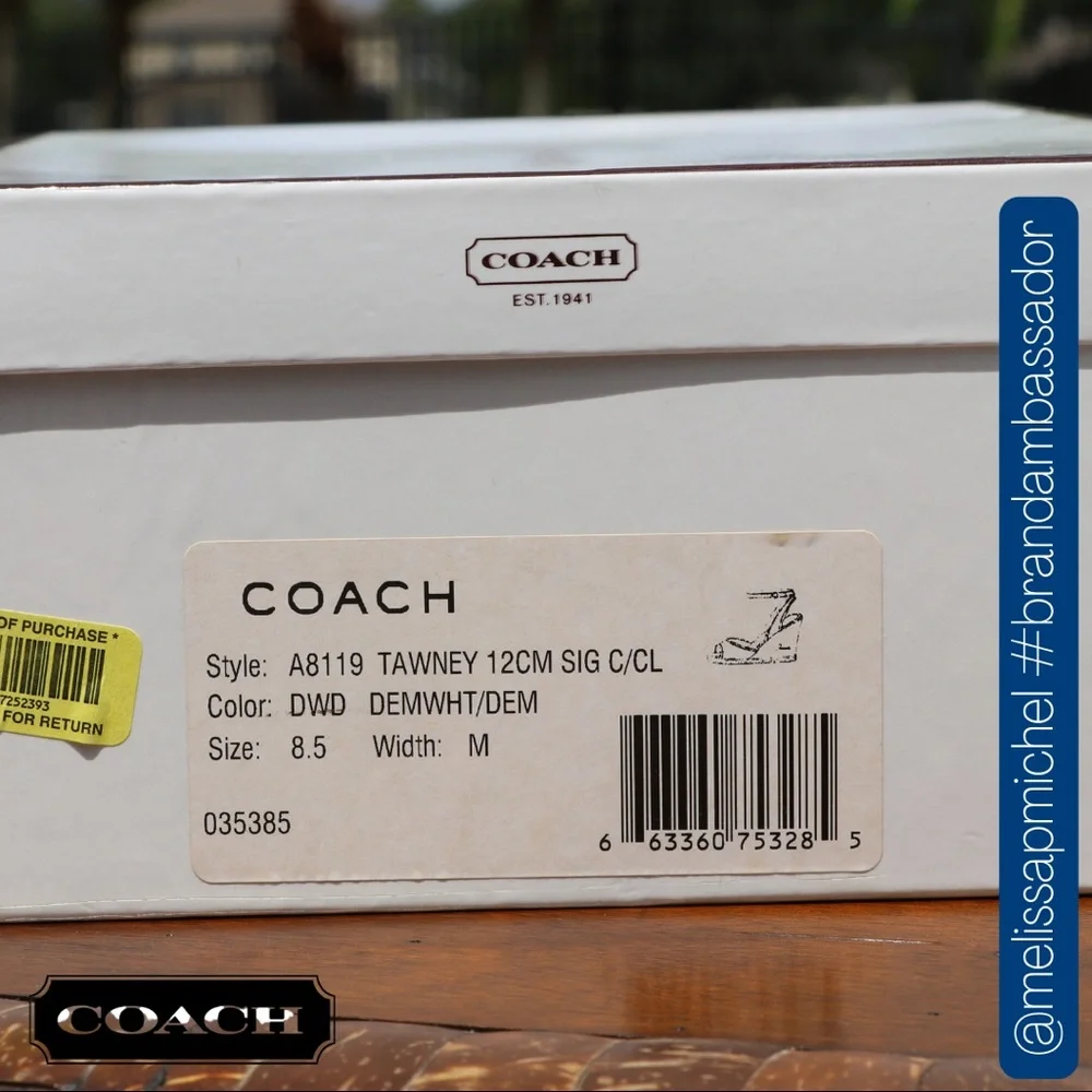 Coach Denim Tawney Wedges - Picture 8 of 9